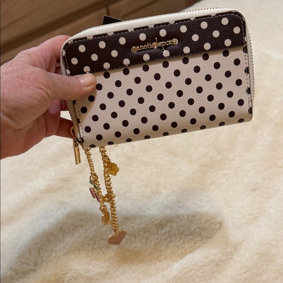 Nanette Lepore Black and White Polka Dot Wallet - Picture 2 of 4